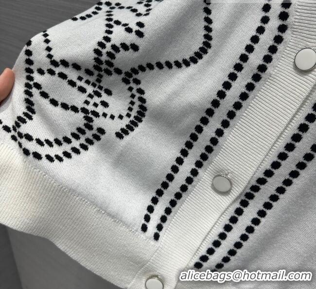 Buy Fashionable Hermes Wool & Silk Cardigan H7518 White 2023