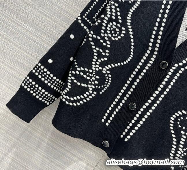 ​Most Popular Hermes Wool & Silk Cardigan H7519 Black 2023