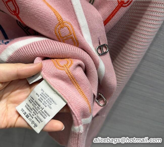 ​Original Cheap Hermes Wool & Silk Cardigan H7523 Pink 2023