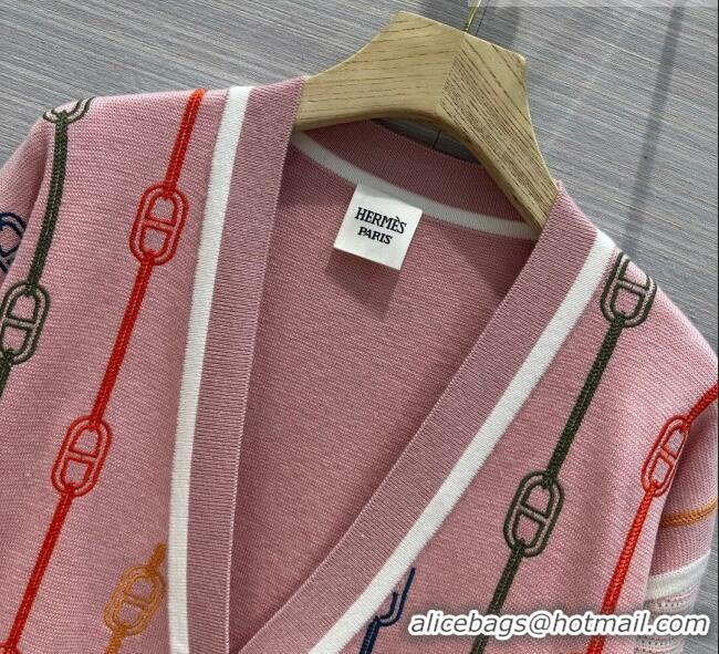 ​Original Cheap Hermes Wool & Silk Cardigan H7523 Pink 2023