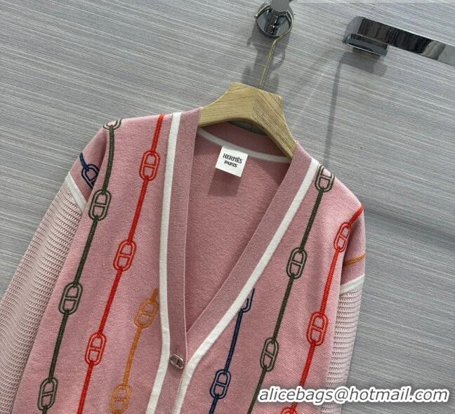 ​Original Cheap Hermes Wool & Silk Cardigan H7523 Pink 2023