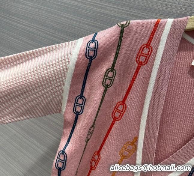 ​Original Cheap Hermes Wool & Silk Cardigan H7523 Pink 2023