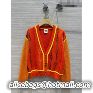 ​Pretty Style Hermes Wool & Silk Cardigan H7524 Red 2023