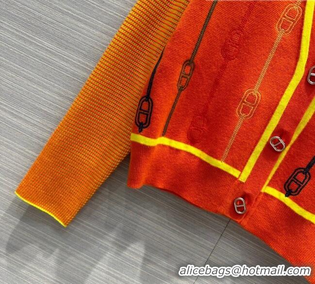 ​Pretty Style Hermes Wool & Silk Cardigan H7524 Red 2023