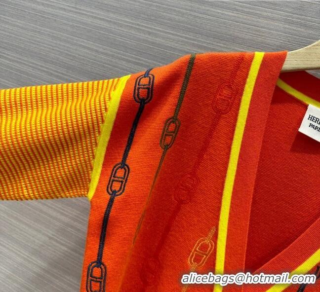 ​Pretty Style Hermes Wool & Silk Cardigan H7524 Red 2023