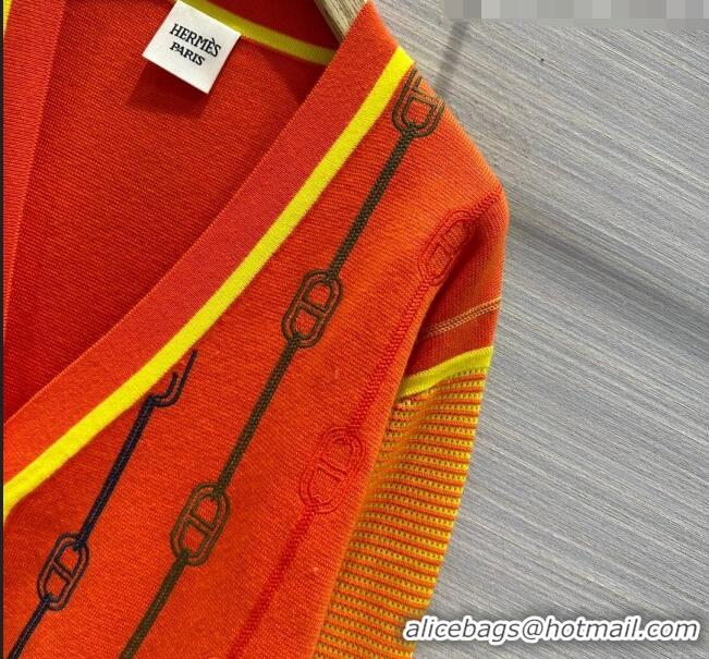 ​Pretty Style Hermes Wool & Silk Cardigan H7524 Red 2023