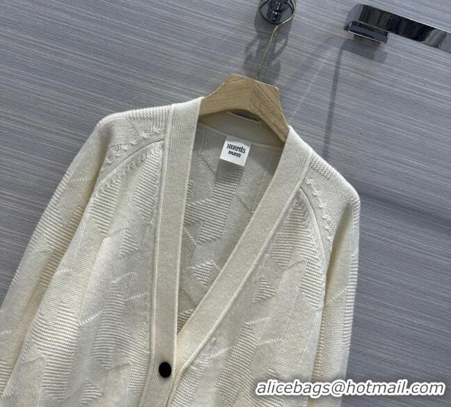 ​Cheapest Grade Hermes Cashmere & Wool Cardigan H7602 Beige 2023