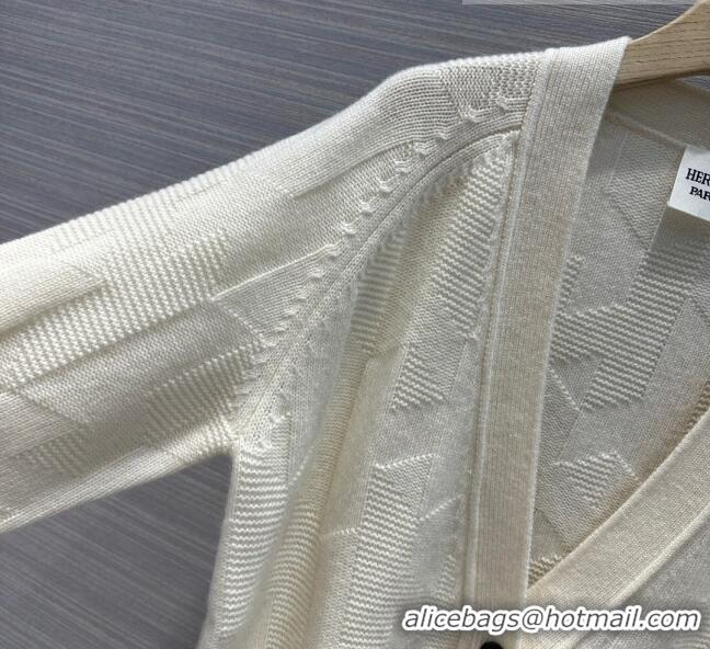 ​Cheapest Grade Hermes Cashmere & Wool Cardigan H7602 Beige 2023