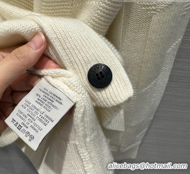 ​Cheapest Grade Hermes Cashmere & Wool Cardigan H7602 Beige 2023