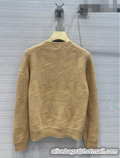 ​Good Product Hermes Cashmere & Wool sweater H7606 Brown 2023