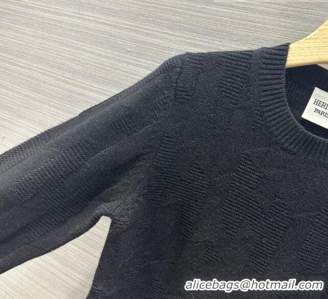 ​Low Cost Hermes Cashmere & Wool sweater H7607 Black 2023