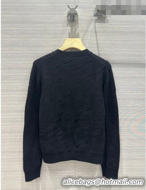 ​Low Cost Hermes Cashmere & Wool sweater H7607 Black 2023