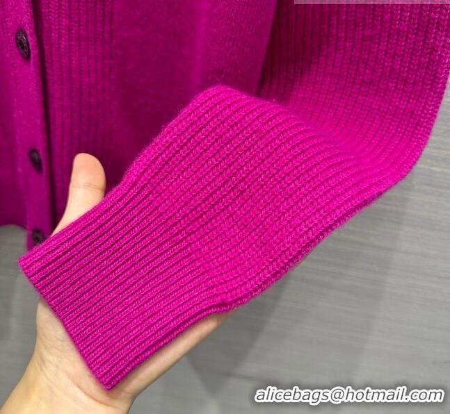 Modern Classic Hermes Cashmere & Wool Cardigan H7608 Rosy 2023