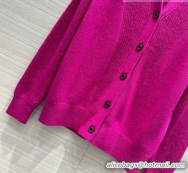 Modern Classic Hermes Cashmere & Wool Cardigan H7608 Rosy 2023