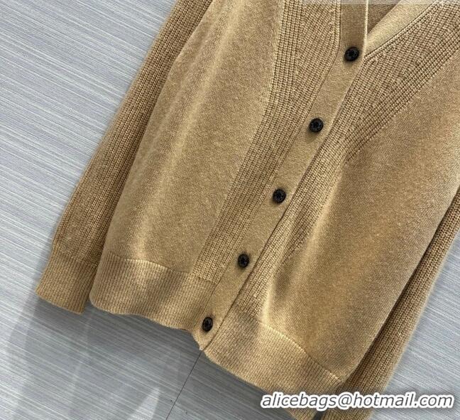 New Design Hermes Cashmere & Wool Cardigan H7609 Brown 2023