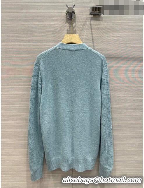 ​Affordable Price Hermes Cashmere & Wool Cardigan H7610 Blue 2023