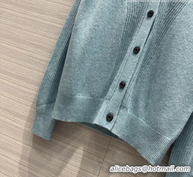 ​Affordable Price Hermes Cashmere & Wool Cardigan H7610 Blue 2023