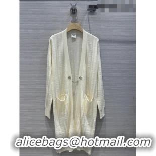 Most Popular Hermes Cashmere Long Cardigan H81606 Beige 2023