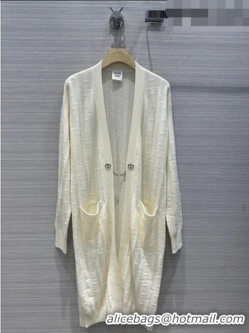 Most Popular Hermes Cashmere Long Cardigan H81606 Beige 2023