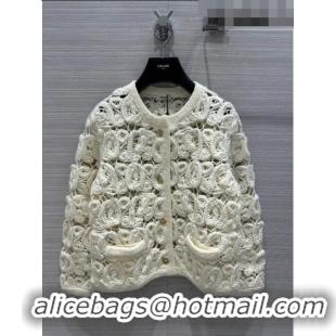 ​Buy Discount Celine Knit Cardigan C7520 White 2023