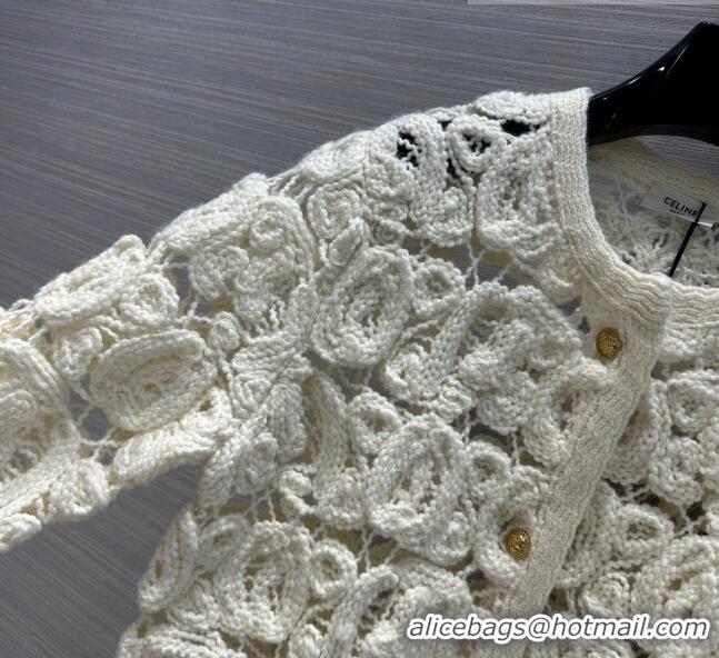 ​Buy Discount Celine Knit Cardigan C7520 White 2023