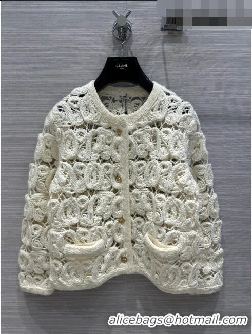 ​Buy Discount Celine Knit Cardigan C7520 White 2023