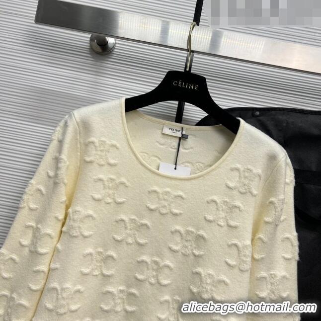 ​Traditional Discount Celine Wool Sweater C71201 Beige 2023