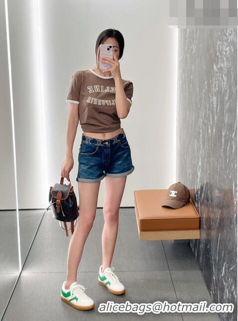 ​Buy New Cheap Celine Denim Shorts C71702 Blue 2023