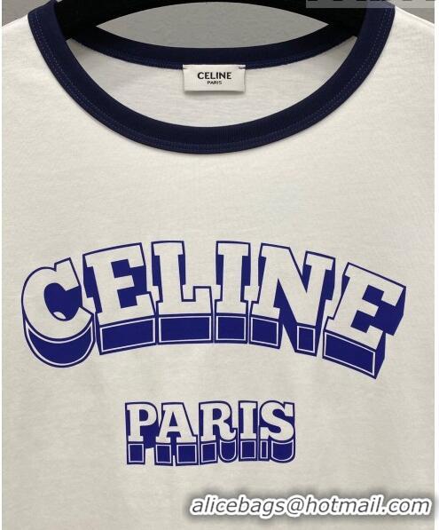 Particularly Recommended Celine T-shirt C71707 White 2023