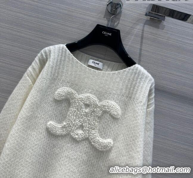 Low Cost Celine Cashmere Sweater C91526 White 2023