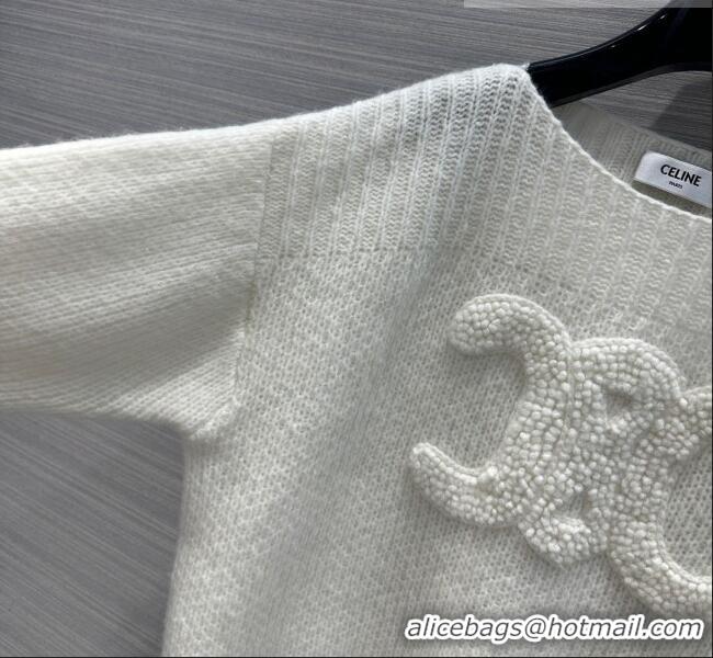 Low Cost Celine Cashmere Sweater C91526 White 2023