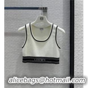 Luxury Cheap Loewe Knit Vest L71109 White 2023