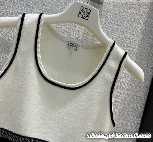 Luxury Cheap Loewe Knit Vest L71109 White 2023