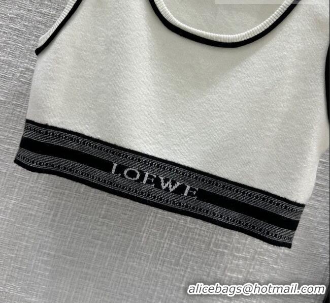 Luxury Cheap Loewe Knit Vest L71109 White 2023