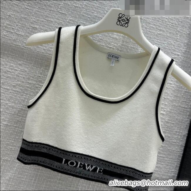 Luxury Cheap Loewe Knit Vest L71109 White 2023