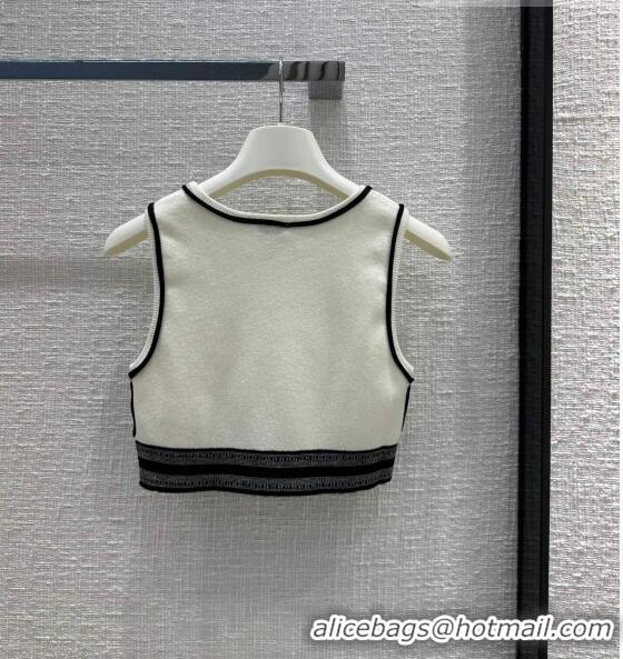 Luxury Cheap Loewe Knit Vest L71109 White 2023