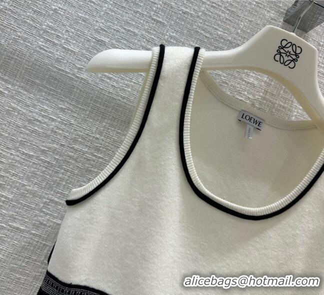 Luxury Cheap Loewe Knit Vest L71109 White 2023