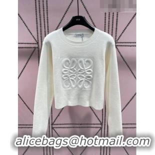 Unique Grade Loewe Knit Sweater L8510 White 2023