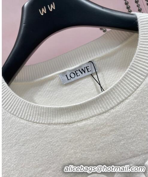 Unique Grade Loewe Knit Sweater L8510 White 2023