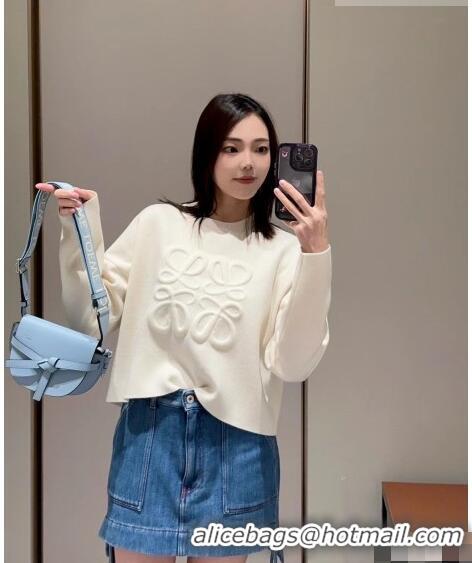 Unique Grade Loewe Knit Sweater L8510 White 2023