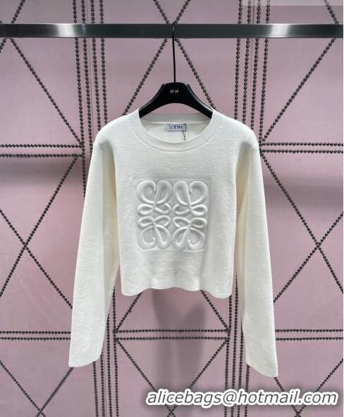 Unique Grade Loewe Knit Sweater L8510 White 2023