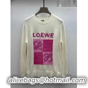 ​Popular Style Loewe Cashmere & Wool Sweater L82428 White 2023