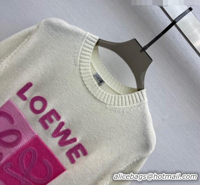 ​Popular Style Loewe Cashmere & Wool Sweater L82428 White 2023