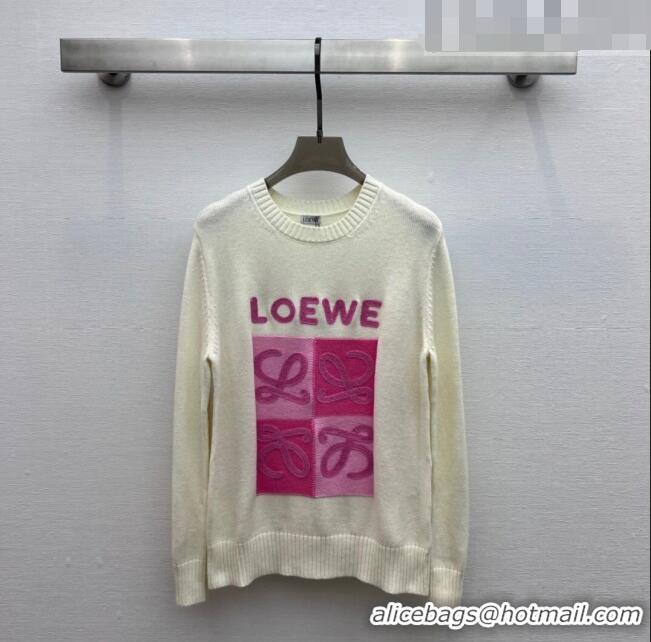 ​Popular Style Loewe Cashmere & Wool Sweater L82428 White 2023