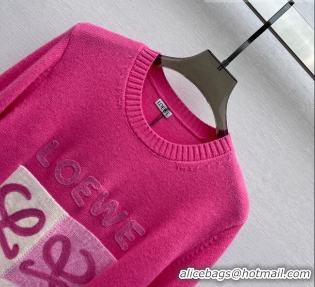 ​Shop Discount Loewe Cashmere & Wool Sweater L82427 Pink 2023