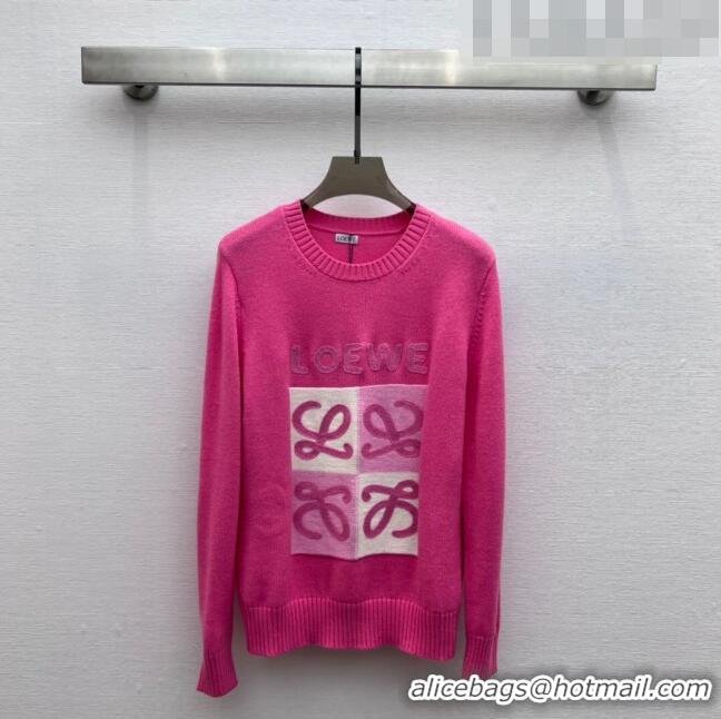 ​Shop Discount Loewe Cashmere & Wool Sweater L82427 Pink 2023