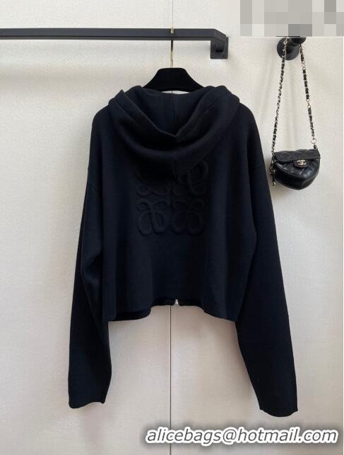 Buy Cheapest Loewe Wool Cardigan L82508 Black 2023