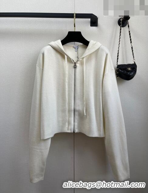 Trendy Design Loewe Wool Cardigan L82507 White 2023