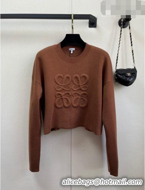 ​Top Quality Loewe Wool Sweater L82502 Brown 2023