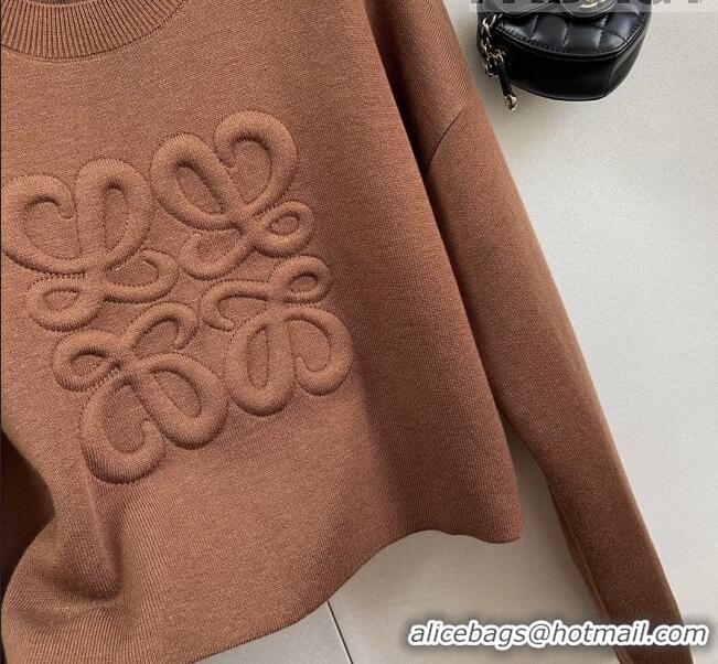 ​Top Quality Loewe Wool Sweater L82502 Brown 2023